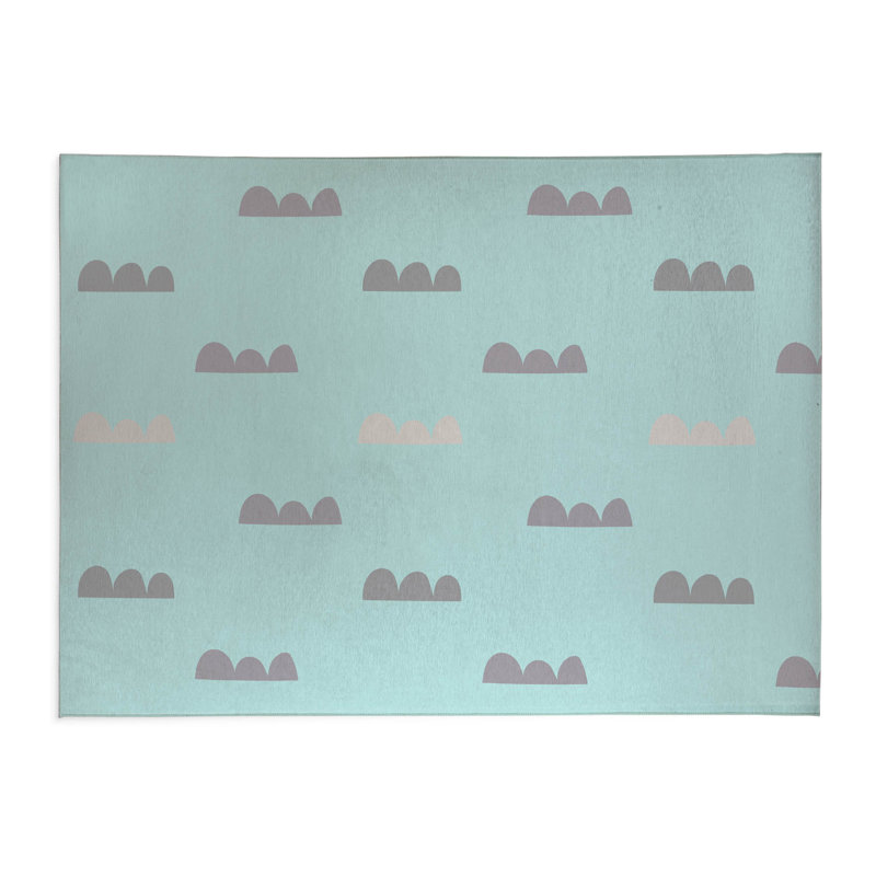 Dino Cloud Kids Play Mat, Rectangle 2' x 3'