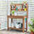 Kubilay Fir Potting Bench with Display Rack