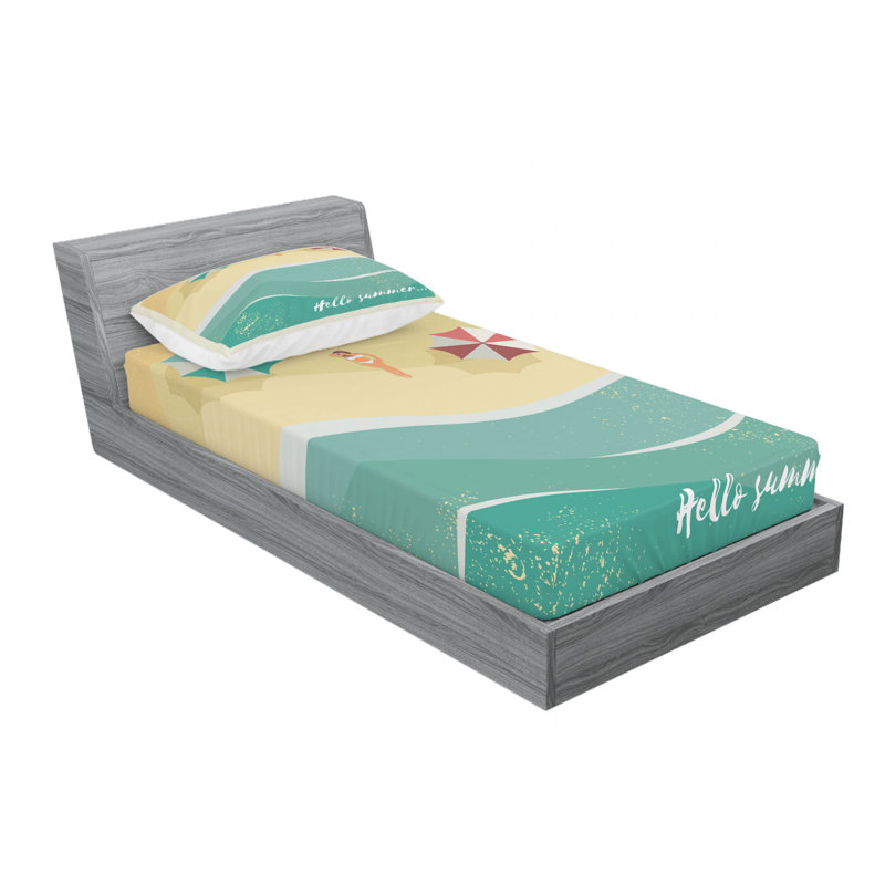 Microfiber Sheet Set, Twin Sheet Set with Fitted Sheet