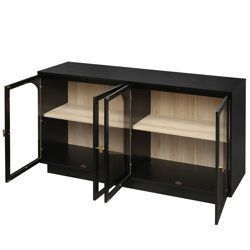 Armoire de rangement avec porte en acrylique pour le salon, la salle à manger et le bureau