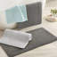Tapis pour salle de bain gris réversible 17 x 24 po 100% coton 3000 g / m², velours moyen 0,5 po, et doux-1895427424