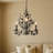 Contemporary Dark Bronze Leaf Chandelier Elegant Interior Lighting With Crystal Accents For Dining Room Living Room-837273634