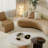 Cream fabric sofa special-shaped creative net