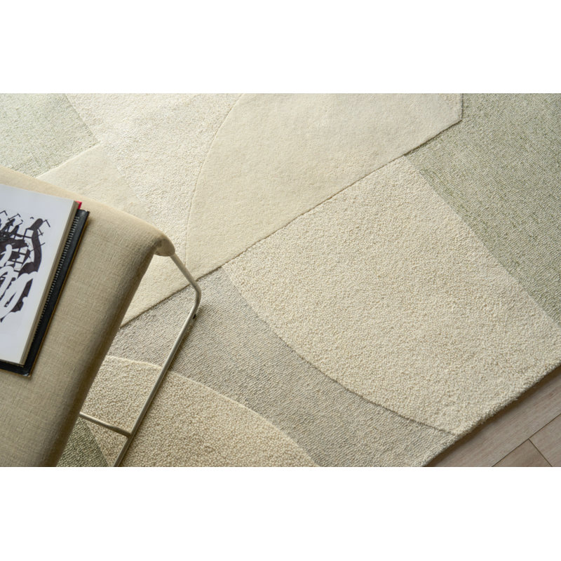 Armandi Hand Tufted New Zealand Wool Green/Ivory Area Rug, 8'X10'