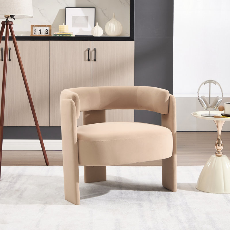 Chaise d'appoint avec pieds en bois robustes, Kaki