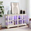 Armoire antique en verre blanc avec tablettes réglables et fabrication avancée