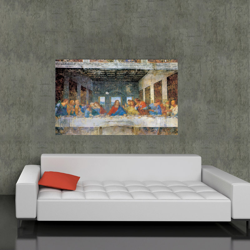Leonardo Da Vinci - No Frame Print on Wood, 86cm H x 140cm W x 1.8cm D