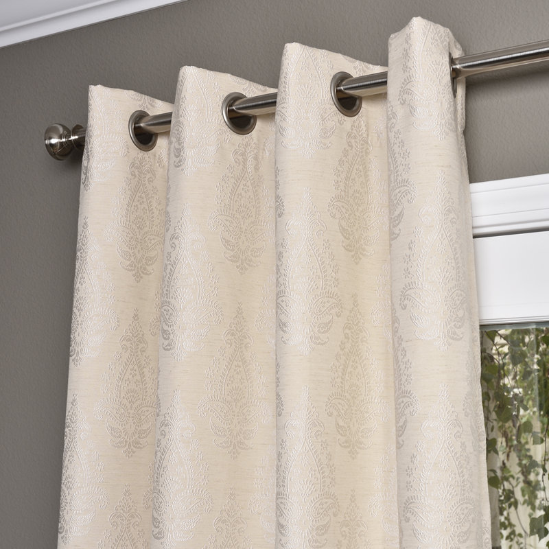 Holtz Semi Sheer Curtain Single Panel, Beige
