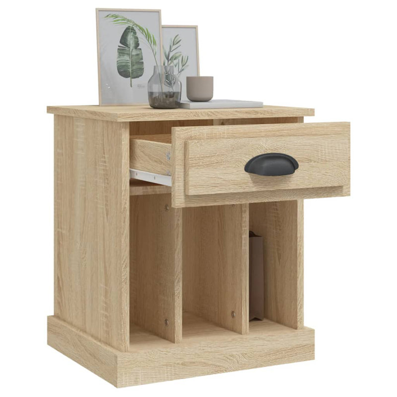 Pilot 1 Drawer Bedside Table, Sonoma Oak, Set of 2