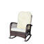 Chaise berçante d'extérieur en osier à assise large-130143829