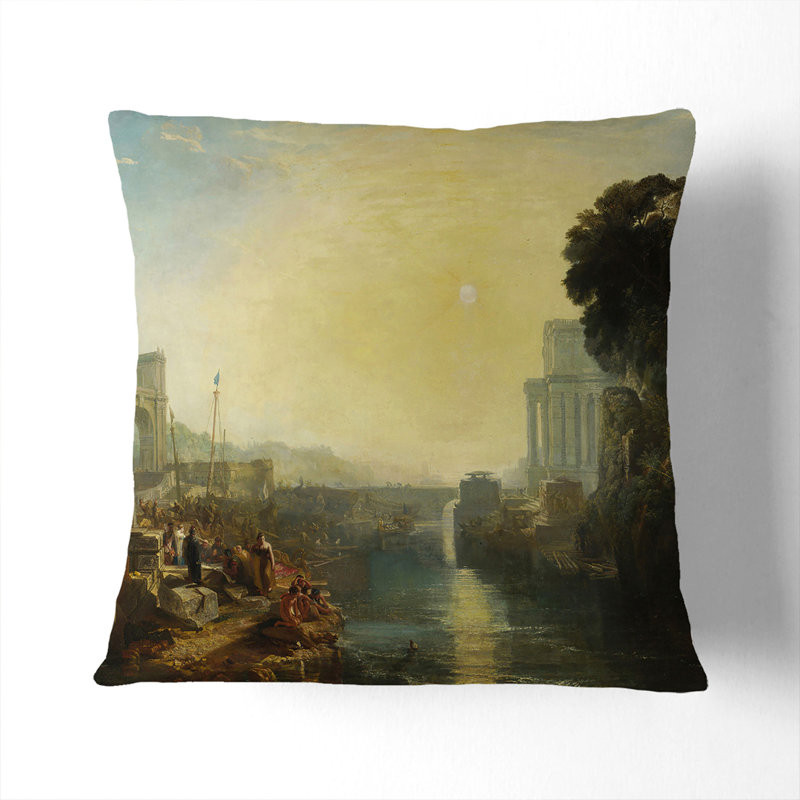 Dido Building Carthage Scatter Cushion, 55cm H x 55cm W x 20cm D, Stone