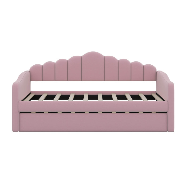 Izzibella Upholstered Daybed, Pink