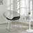 17.5'' H Faux Leather Upholstered Metal Armchair-874802886-895115926
