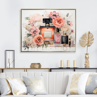 «Pink Fragrant Impressions Perfumes», art mural parfums