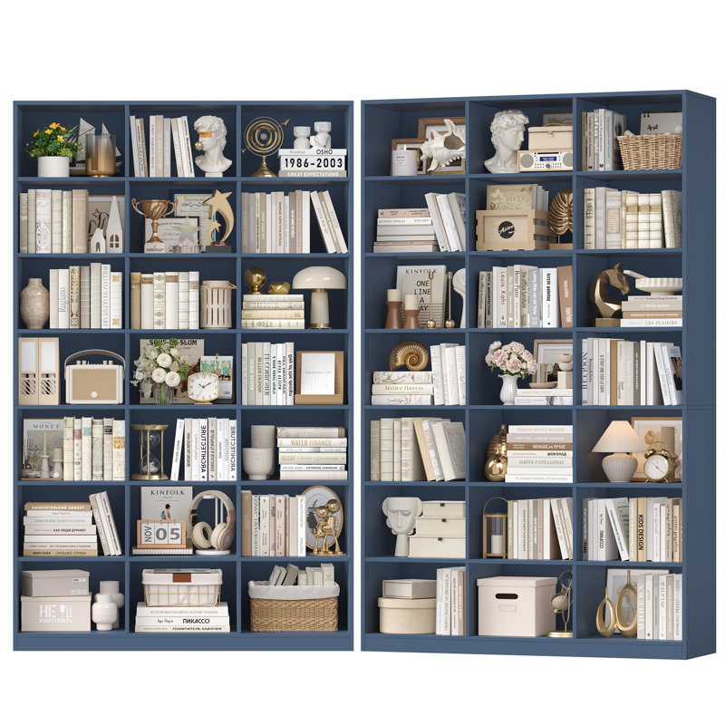 Ensemble de 2 bibliothèques standard à 86 niveaux H 86 "(ensemble de 2), Bleu