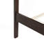 Grand lit de style traditionnel avec tête et pied de lit, USB, lit en bois de pin avec cadre de lit renforcé, brun riche