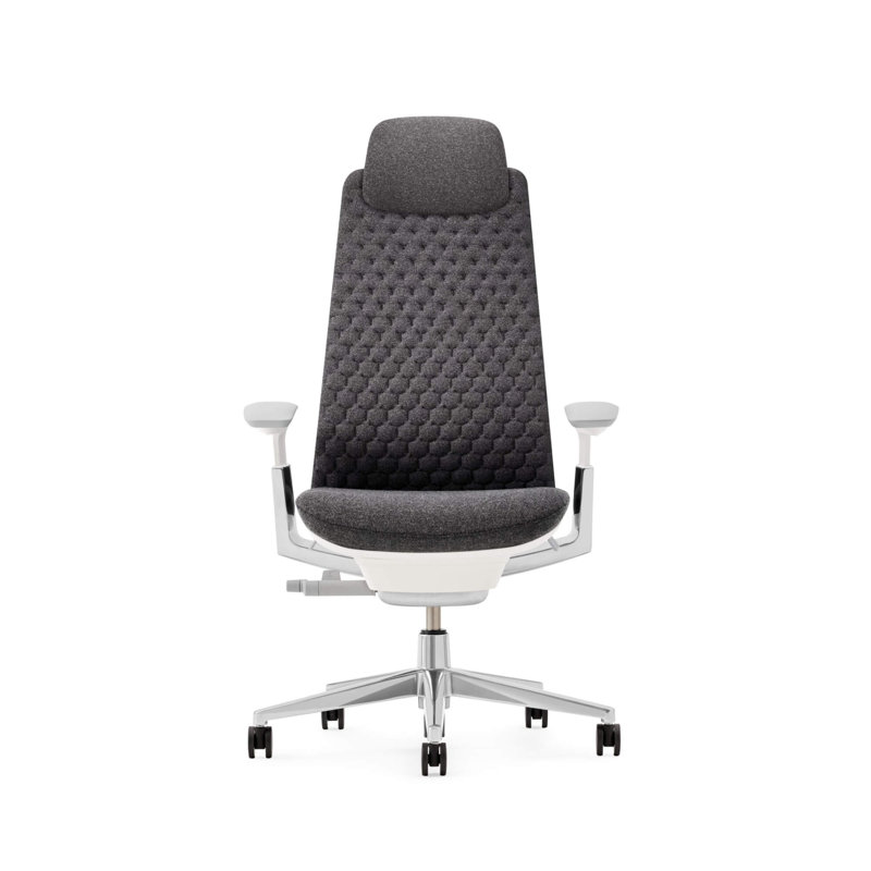Haworth Fern Digital Knit Executive Chair, Heathered Gray, Yes
