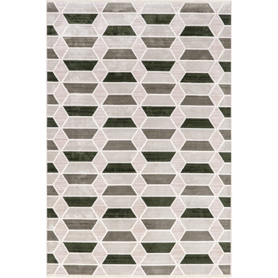 Fressia Modern High-Low Geometric Area Rug