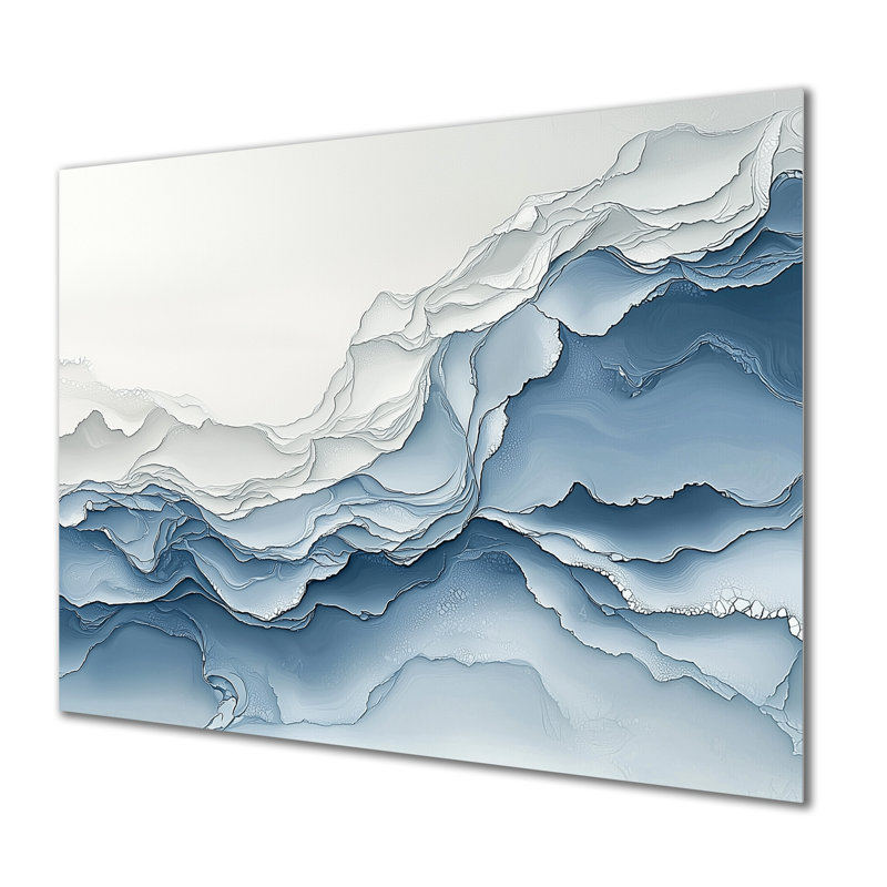 Marbre lumineux Aura - impression murale abstraite en métal, impression murale en marbre, H 34 po x l 44 po x P 0,84 po