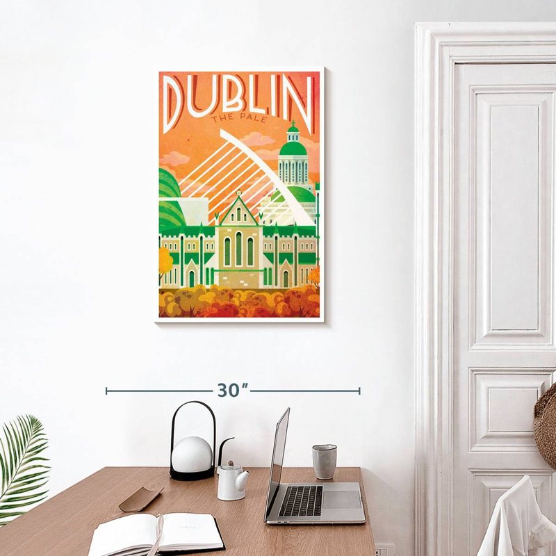 Affiche rétro de Dublin, Dublin, H 30 po x l 20 po