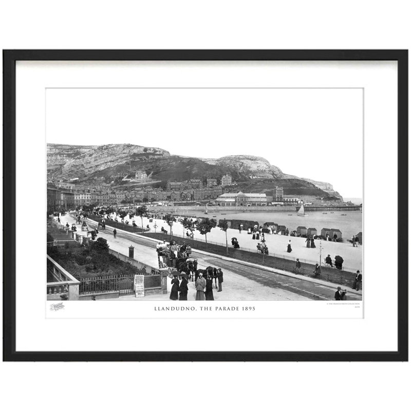 Llandudno, The Parade 1895 - Single Picture Frame Print, 60cm H x 80cm W x 2.3cm D