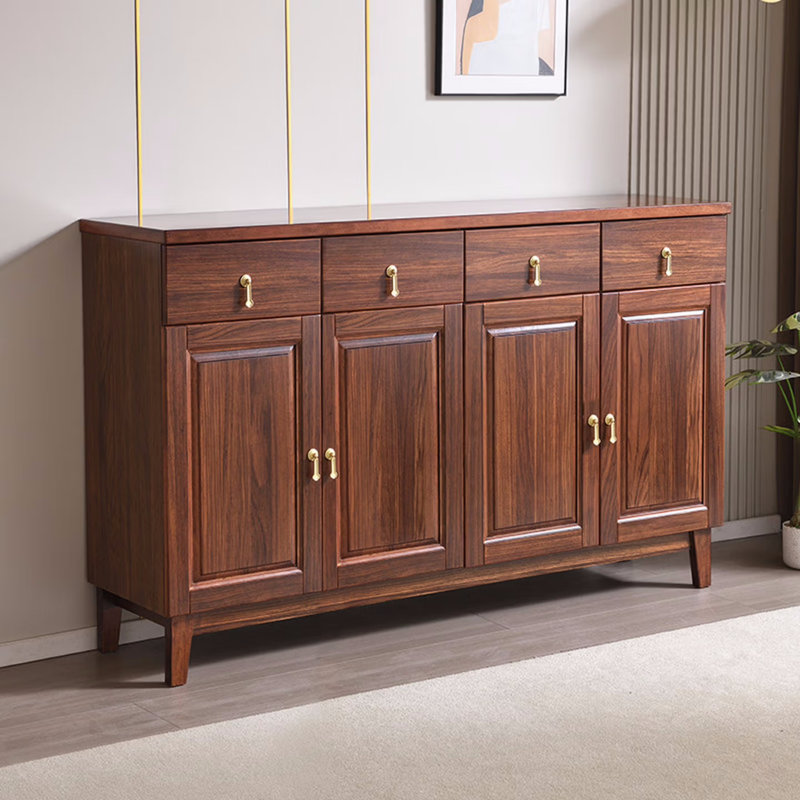 Buffet en bois massif de grande capacité, 39.37" H x 62.99" W x 15.75" D