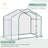 6' X 3' X 5' Portable Walk-In Greenhouse, Plastic Cover, Steel Frame Garden Hot House, Zipper Door, Top Vent For Flowers, Vegetables, Saplings, Tropical Plants, Clear-123051966