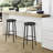 Backless Round Bar Stool Counter Stool With Footrest-732112934