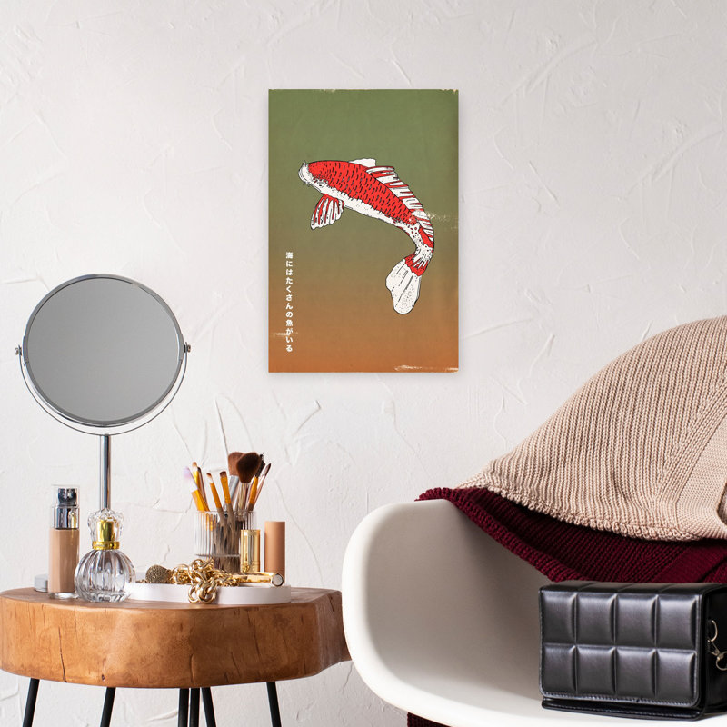 Art contemporain poisson contemporain, H 18 po x l 12 po