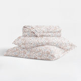 Vintage Washed 100% Long-Staple Sateen Cotton Sheet Set - Garden Bloom Floral