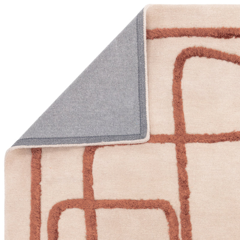 Brinlie Geometric Wool Hand Tufted Area Rug, Rectangle 200 x 300cm