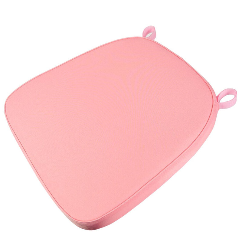 2" Thick Chiavari Chair Pad with hook & loop fastener Straps by Chivari, Light Pink