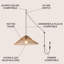 Luminaire suspendu de style bord de mer en rotin à 1 lumière 20,25 po Aisma-1067630534-1067630533