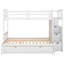 Lit superposé avec tablettes convertibles et tiroirs, lit simple sur Twi, H 63,60 po-1887375615