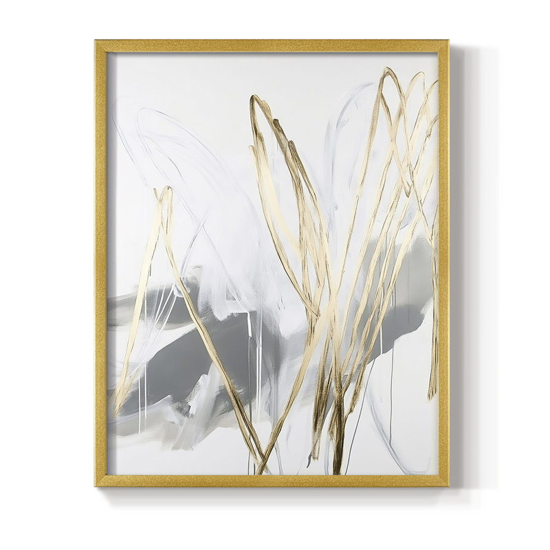 ABSTRACT Series DCC XXIV, reproduction encadrée - bois massif, H 21 po x l 17 po, Doré