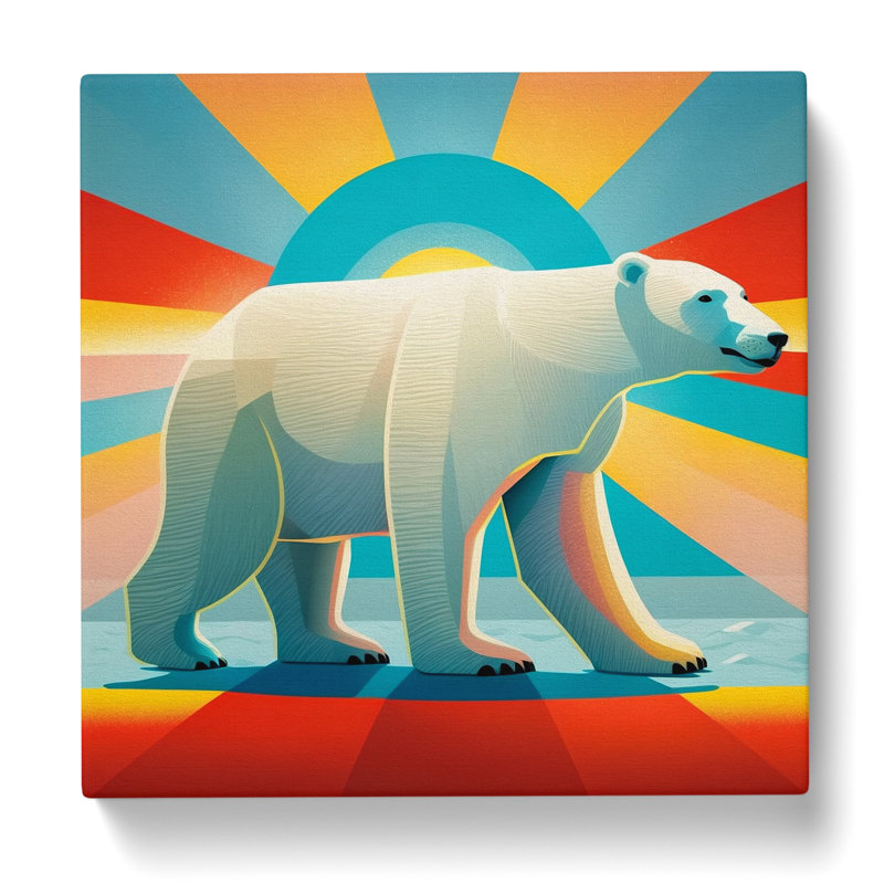 Polar Bear Constructivism - Wrapped Canvas, 50cm H x 50cm W