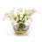 Callas 11'' Faux Flowering Branch in Glass Pot