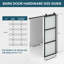 Porte de grange coulissante en métal et en verre givré 30 po x 84 po avec quincaillerie d'installation (fermeture en douceur incluse)-1051180752-1051180755