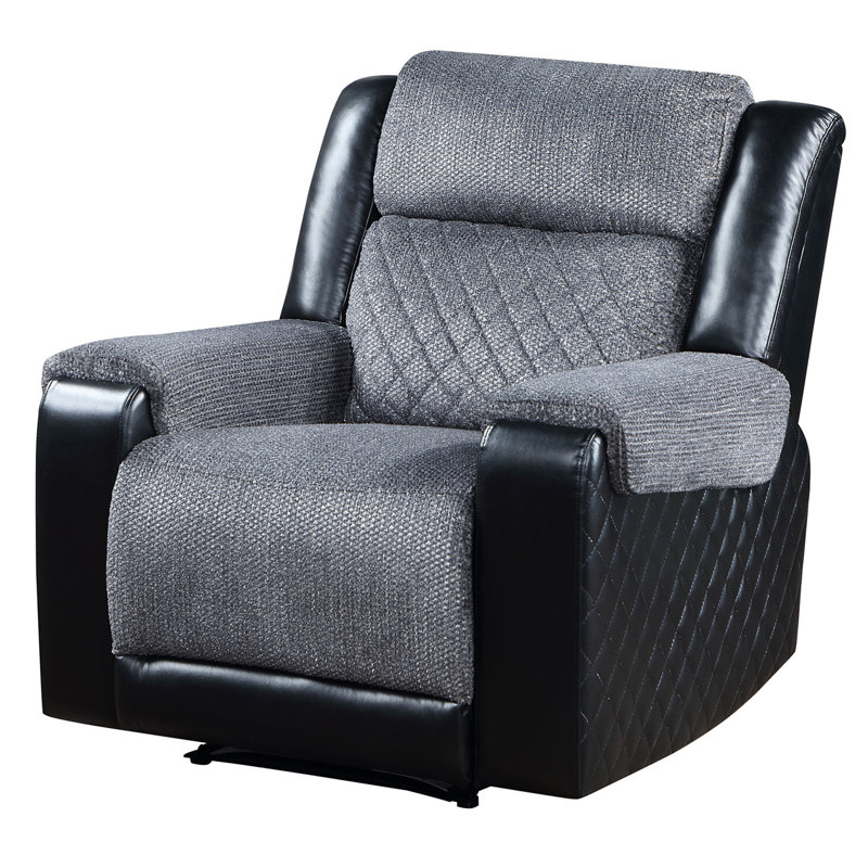 ALICIA GREY/BLACK RECLINER