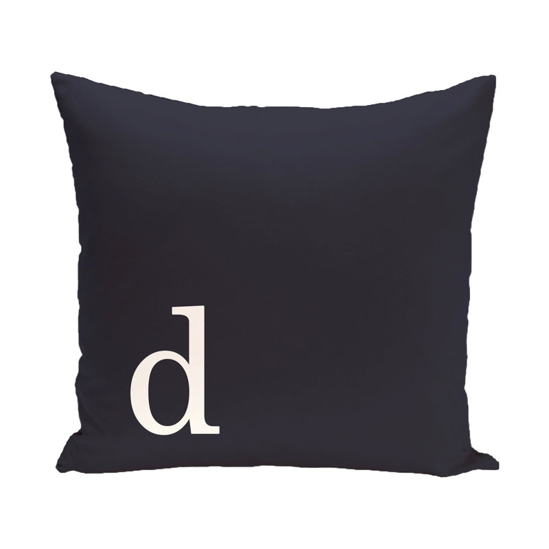  Square Pillow Cover and Insert, D, Navy Blue and White, 26" H x 26" W x 2" D