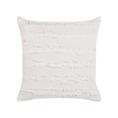 Charlo Striped White Square Cushion