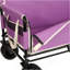 Chariot pliant 3-en-1 avec siège de banc et rangement, protection contre les brevets - comprend 1 sac de glace, 500 lb poids lourd, roues tout-terrain de capacité de 180 L pour le camping, la plage, les sports, le jardin, le mauve-128815599-128815593
