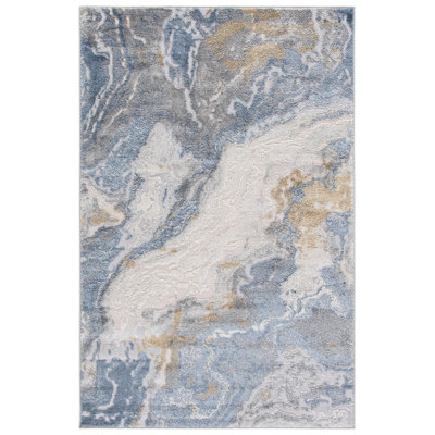 Tapis beige / bleu clair Palma 348