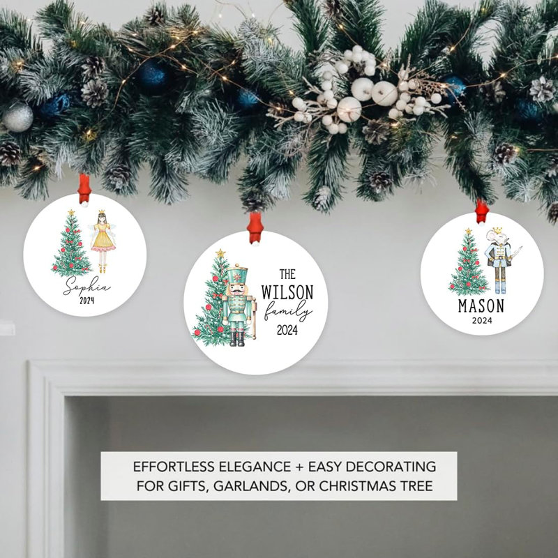 Ornement de Noël en métal personnalisé, Oui