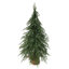 Sapin de Noël artificiel en polyéthylène de 90 cm avec guirlande lumineuse DEL à piles et base en toile de jute