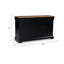 Buffet fleur Fleur, dessus de bloc de boucher 59 pouces, brun noir