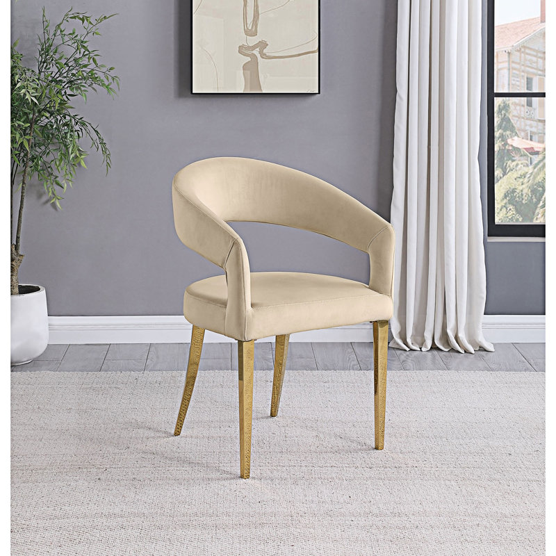 Chaise rembourrée avec accoudoirs (ensemble de 2)