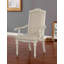 Chaise de salle à manger de style rustique avec accoudoirs et siège rembourré 2 pièces