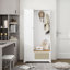 Arbre d'entrée avec banc, armoire de rangement, convient au salon, au vestibule, à la chambre à coucher-1935080470