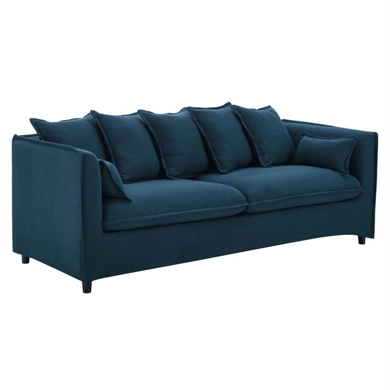 Canapé en tissu Avalon, Polyester azur